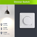 2X LED Dimmer Switch, Flush-Mounted Dimmer for Dimmable LED and Halogen, 5-300 W Dimmer Switch LED, Phase Control Dimmer. 