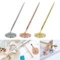 Creative Attached Base Signing Pen Wedding Decor Reception Desk Pen Table Decor Antique Metal Pen Stand Holder Bridal Shower. 