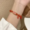 Bracelet Adjustable Chinese Zodiac Alloy Lucky Cow Symbol Braided Bracelet for Spring Festival. 