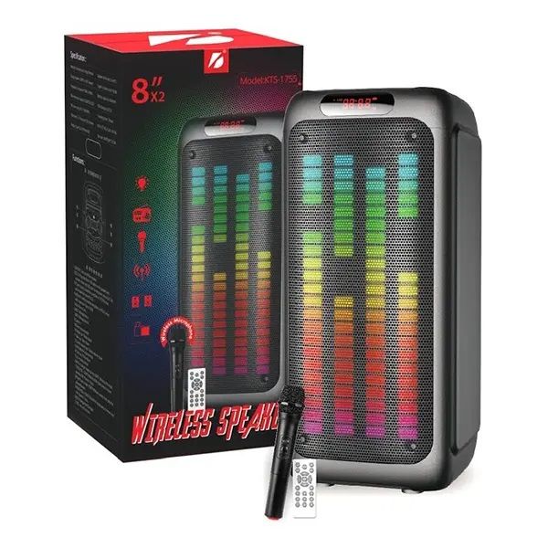KTS%201755%20Bluetooth%20Karaoke%20Speaker%20with%20Wireless%20Microphone%20%7C%208"x2%20Dual%20Bass%20-%20Image%205