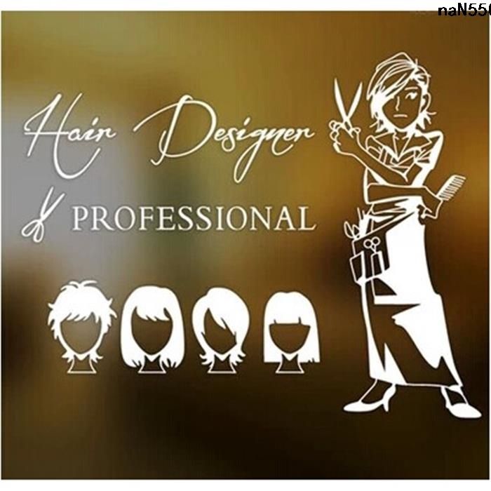 Barber Shop Glass Door Sticker   Hair Shop Hair Salon Show Window Decoration Stickers Hair Style a Price List Wall Stickers Creative ’
