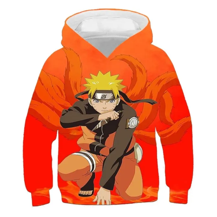 2023 New Naruto Hoodie Animation Kids 3D printed fashion sweatshirts Boys girls Kids pullovers street wear coats 3-14 years oldBasketball