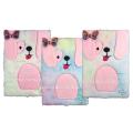 Notebook Diary Autograph A5 Plushy Faux Fur Soft Cover Cute Puppy Dog Design. 