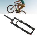 Bicycle Front Fork Black 26inch Bike Air Suspension Fork for Hiking. 