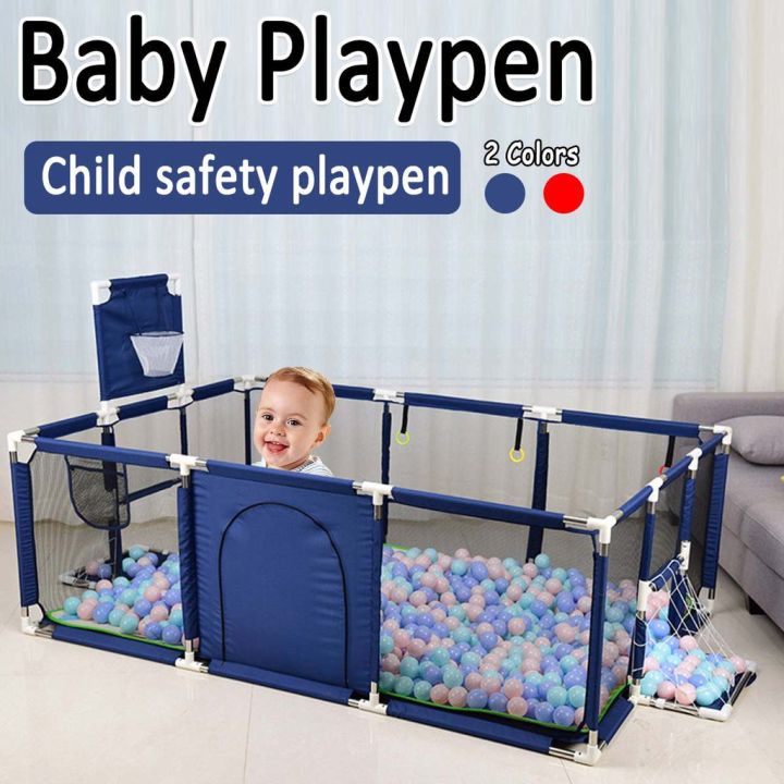 Baby%20Playpen%20Without%20Mattress%20%20Children%20Toddler%20Kids%20Safety%20Fence%20Indoor%20Outdoor%20Play%20Pen%20Ocean%20color%2030%20Ball%20Pool%20Safety%20Barrier%20with%20Basket%20-%20Image%206