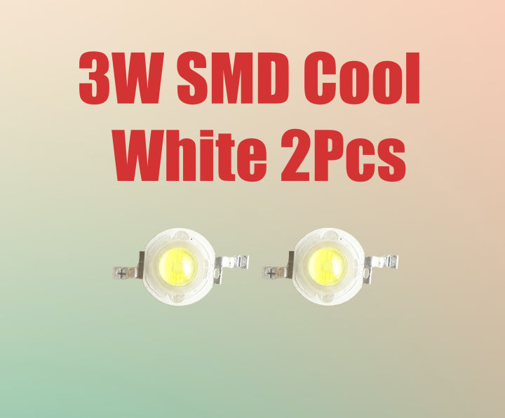 1/2/5/10/20/50Pcs High Power Led Chip 1W/3W  White 6000K - 6500K (300mA - 350mA / DC 3V - 3.4V / 1 Watt) Super Bright Intensity SMD COB Light Emitter Components Diode 1W 3W Bulb Lamp DIY Lighting