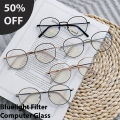 Blue light filter clear lens eye protection blue light cut lens punk design men and women sunglasses nurd glasses. 