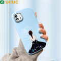 UCUC for Realme C11 2021 C20 C20A Back Cover Evening Dress Girl Luxury Plating Lens Soft Candy Phone Case. 