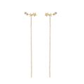 Gold and Silver INS Trendy Cute Star  Long Earrings Tassel Chain Earrings  Korean Fashion Jewelry Party Presents for Women. 