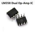 2 Pcs of LM358  LM 358 IC, DIP-8 amp Package, Dual Operational Amplifier Dual op-amp. 