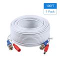 1Pack 100ft /30m 2-in Video Power CCTV Cable BNC Extend Cord. 