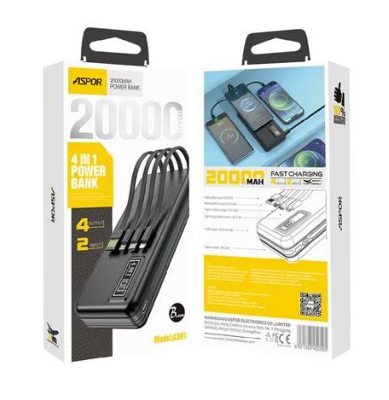 Aspor%20A330/A301/A300/A396%20/%20A385%20PD%2020W%20/%20A335%2022.5W%20/%20A301%20PD%20High-Capacity%20Power%20Bank%2010000mAh/20000mAh/30000mAh/40000mAh%20with%20Fast%20Charging%20&%204%20USB%20Ports%20-%20Image%204