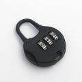 3-Digit Combination Lock 4.8cm Plastic Travel Luggage Lock Black. 