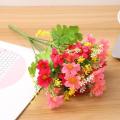 Cute Artificial Flowers Lifelike Silk Decorative Flower Silk Daisies 28 Heads One Bouquet 7 Branch for Floral Arrangement DIY Flowers Table Decor Home Decor Wedding Decoration DIY Crafters Room Accent. 