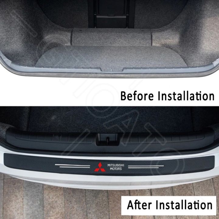 GTIOATO%20Car%20Carbon%20Fiber%20Rear%20Bumper%20Anti-Stepping%20Protector%20Sticker%20Auto%20Trunk%20Sticker%20For%20Mitsubishi%20Xpander%20Mirage%20Strada%20Montero%20Sport%20Pajero%20L300%20-%20Image%204