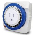 24 Hour Timer Socket Mechanical Program Timer Switch Socket 230V Wall Outlet Protector Energy Saveing(US Plug). 