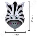 Jungle Animals Foil Balloons, Jungle Birthday Party, Various Sizes, Reusable and Self Sealing. 
