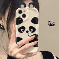 Phone Case For Samsung Galaxy A15 A14 A13 4G 5G A21S A22 A05 A05S A04S A04 A04E A02 A02S A03 Core Back Cover Casing Fashion 3D Wavy Curved Edge Cartoon 3D Cute Panda Doll Ears Creative Silicone Protection Shockproof Soft Back Cover. 