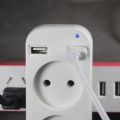1pcs European Plug Conversion Plug Multifunctional Socket Portable Dual Usb Port German French Socket. 