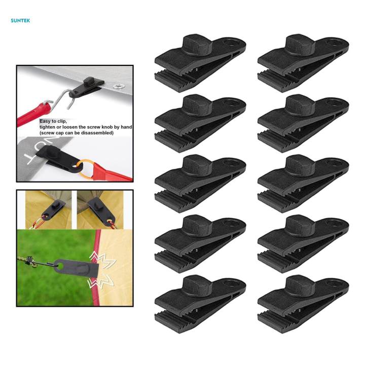 thumbnail image 2 of Large Tent Clips Heavy Duty Lock Grip, Shark Tent Fasteners Clips... 2 of 12