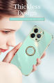 For Samsung Galaxy M11 Back Cover with Ring Holder Stand Plating Square Bumper Protective Case Camera Lens Protection Soft Silicone Shockproof Mobile Phone Cases. 