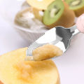 Baby Scraper Apple Puree Spoon Tableware Supplement Food Scraping Mud Double-Headed Stainless Steel Kids Fruit Puree Tools. 