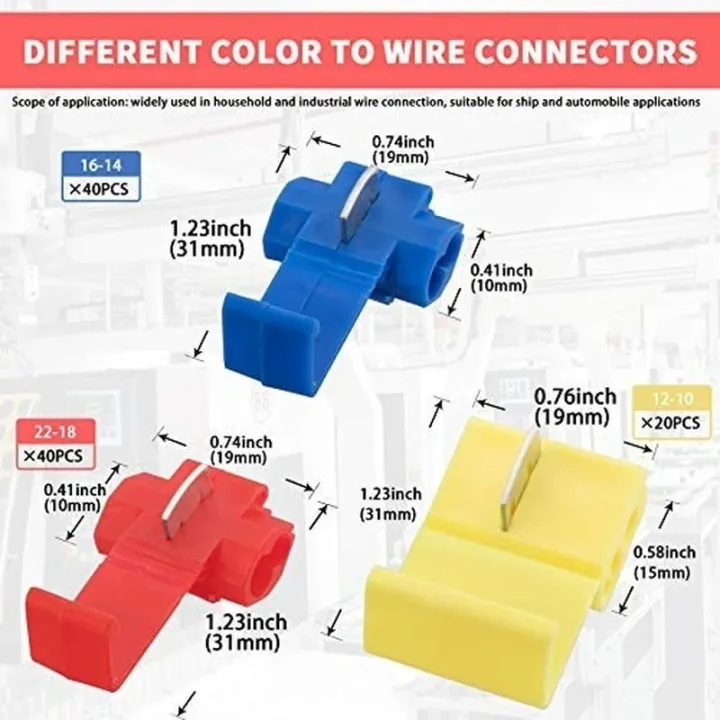 100%20s%20Scotch%20Lock%20Wire%20Connectors%20Quick%20Splice%20Terminals%20Splice%20Ant%20Clips%20Lock%20Wire%20Terminal%20Snap%20Connector%20KIT%20-%20Image%203