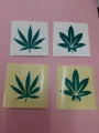STICKER CUTTING REFLECTIVE DAUN GANJA. 