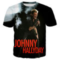 Pop Rock Singer Johnny Hallyday 3D Printed T-shirt Men Women Fashion Casual Streetwear Clothes Hip Hop Harajuku Style Tops. 