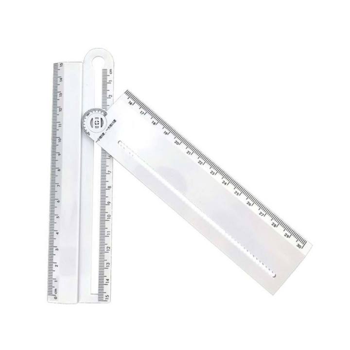 Rectangle Compass Ruler BOWENDA Transparent Student 30cm Angle Compass parallel Ruler ...