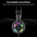 HXSJ Moradi Electronic Sports Game Headsets 1080B Usb7.1 Chip Ear Cover With Skin-Friendly Raw Materials Long External Microphone. 