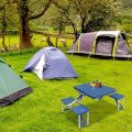 Portable Folding Picnic Table with 4 Seats for Camping,Barbecue,Travel,Outing,Gathering. 
