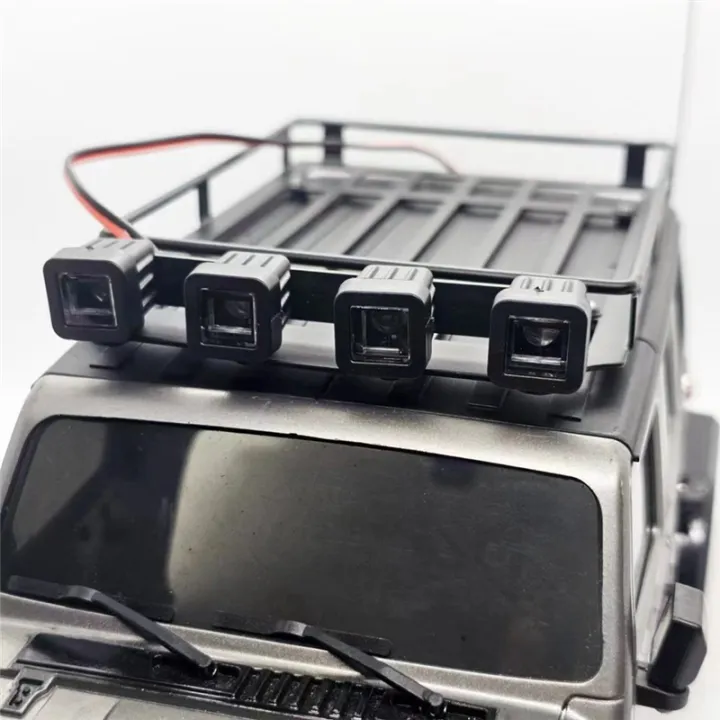 (GGBR)-Universal%20Roof%20Racks%20Luggage%20Carrier%20Car%20Frame%20with%20LED%20Light%20for%201/18%20C8801%20RC%20Crawler%20Car%20Parts%20Round%20Lamp%20-%20Image%2010