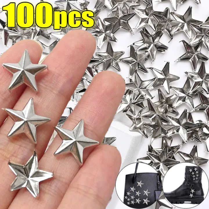 Three Star Rivets Metal Silver Star Rivets Diy Clothes Shoes Bags Handmade Clothing ...