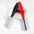 【wholesle668 Store】Newest Dogs Grooming stainless steel antistatic Pet Hair Comb Brush Pet Accessories  Supplies  F907. 
