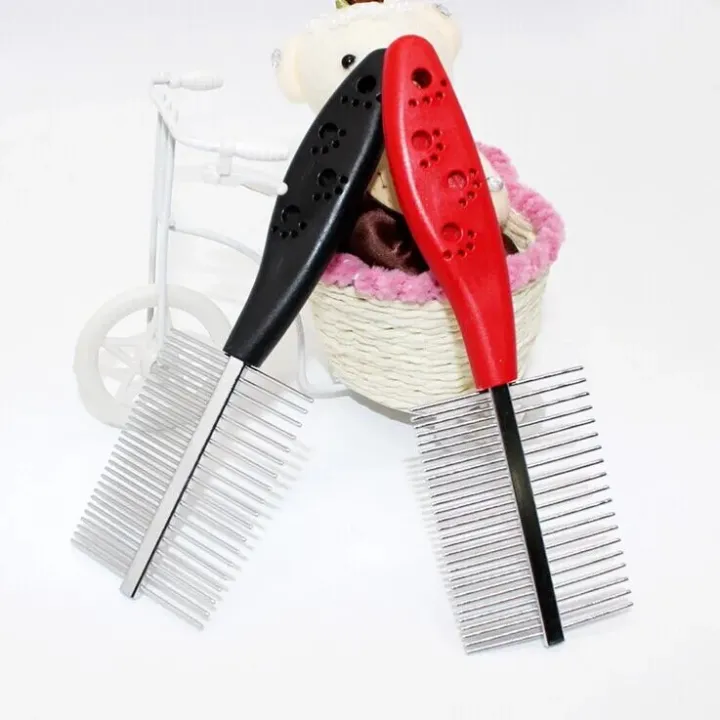 【wholesle668 Store】Newest Dogs Grooming stainless steel antistatic Pet Hair Comb Brush Pet Accessories  Supplies  F907