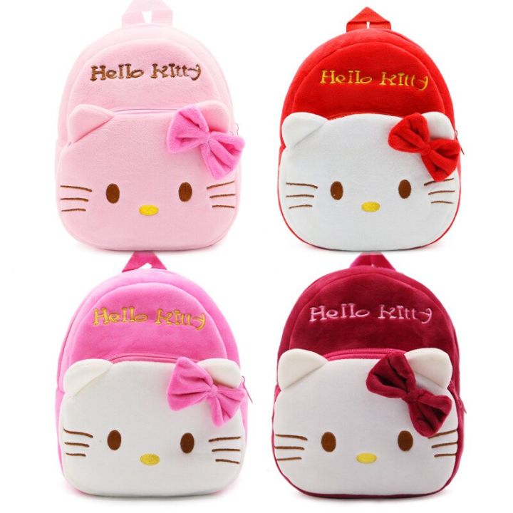 Sanrio Hello Kitty Plush Backpack My Melody Kawaii School Bag For Kindergarten Child Cartoon Bags Kids School Supplies