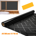 Heat Reduction Privacy Window Film Reusable Black Window Film Uv Static Cling for Bathroom Glass Doors Office. 