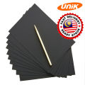 [UNIK] 10 pcs Rainbow Scratch Colourful Stencil Art Craft Engraving Paper + Bamboo Pen / Teknik Gurisan / 彩虹刮画纸. 