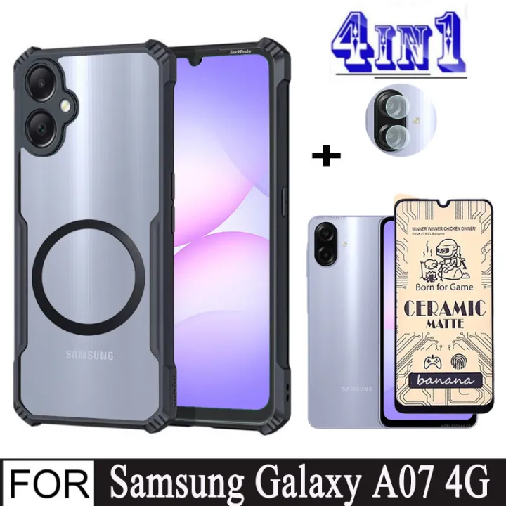 4In1%20Samsung%20Galaxy%20A07%20A06%20With%20Magnetic%20Wireless%20Charging%20Sticker%20Shockproof%20Phone%20Case%20for%20SamsungA07%20Tempered%20Glass%20Screen%20Protector%20and%20Lens%20Film%20-%20Image%202