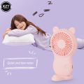 Cartoon Bear-shaped Fan Handheld Mini Fan Portable Pocket USB Charging Fan Summer Air Cooler Outdoor Travel Fan. 