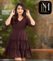 Lady Dress Short Frock More Colour Medium Sleeve For Beautiful Girls Fk10011. 