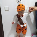 Halloween Kids Toddler Caveman Cosplay Costume Halloween Dog Bones Historical Party Romper Strap 3-6 Month Boy Clothes Winter. 