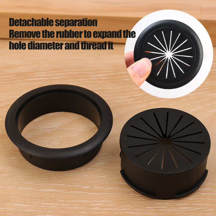 1/4Pcs%2050Mm%20Desk%20Wire%20Hole%20Cover%20Base%20Grommet%20Table%20Cable%20Outlet%20Port%20Surface%20Line%20Box%20Furniture%20Hardware%20Tool%20-%20Image%203