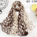Hot Fashion Women Foulard Bandana Dot Scarf Chiffon Georgette Long Shawl Summer Scarf Sunscreen Elegant. 