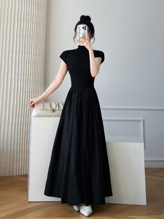 %E3%80%90ZOSR%E3%80%91Black%20Dress%20for%20Women%20Korean%20Style%20Short%20Sleeve%20Slim%20Fitting%20Retro%20Casual%20Longdress%20-%20Image%207