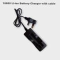 Universal Battery Charger Single Slot Charging For 3.7V 18650 16340 Li-ion Rechargeable Battery or with cable. 