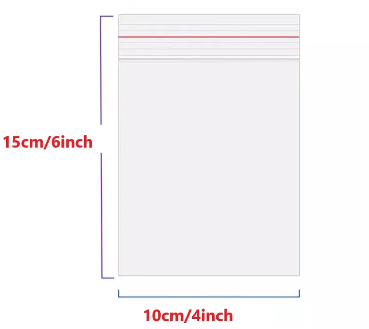 10*15CM%20-%20100pcs/pack%20Resealable%20Zip%20Lock%20Bags%20Self%20Seal%20Clear%20Plastic%20Ziplock%20Poly%20Bag%20Food%20Storage%20Package%20-%20Image%204