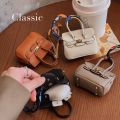 New Creative Mini Earphone Bag Leather Mini Platinum Bag Mini Bag Earphone Case Kawaii with Lanyard Key Chain for Apple Airpods Pendant Accessory. 