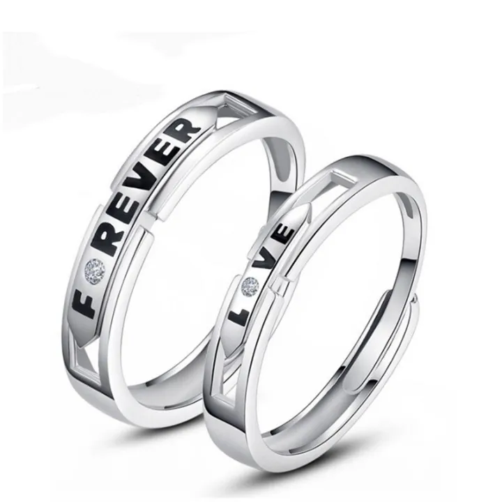 2pcs%20Adjustable%20Free%20Size%20Crystal%20Sliver%20Color%20Couple%20Rings%20Set%20For%20Men%20&%20Women%20Lovers%20Promise%20Engagement%20Ring%20Pair%20-%20Image%204